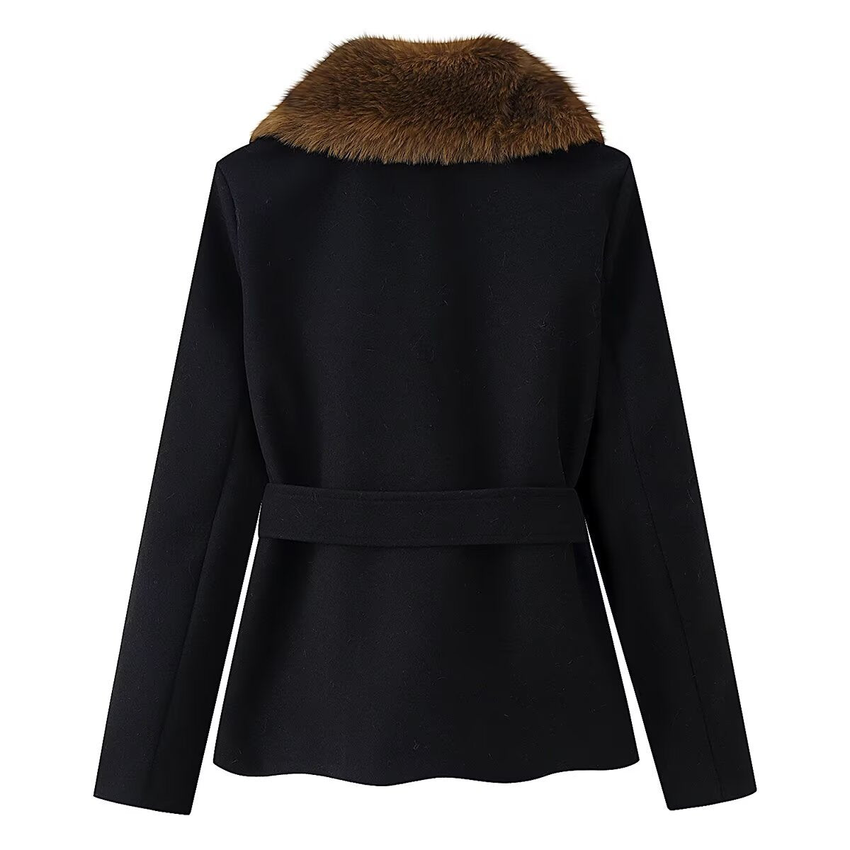Brooklyn Faux Fur Belted Coat